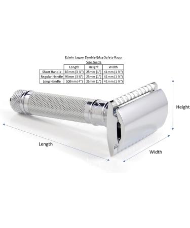 Edwin Jagger Double Edge Safety Razor - Premium Stainless Steel Shaving Tool - Buy Online on GoSupps.com