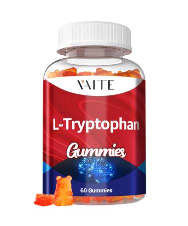 L Tryptophan 1000mg Gummies Chewable Supplement for Positive Outlook Calm Support & Inner Balance 60 Vegan Gummy to Promote Restful Nights Support Mental Focus & Encourage Peaceful Sleep