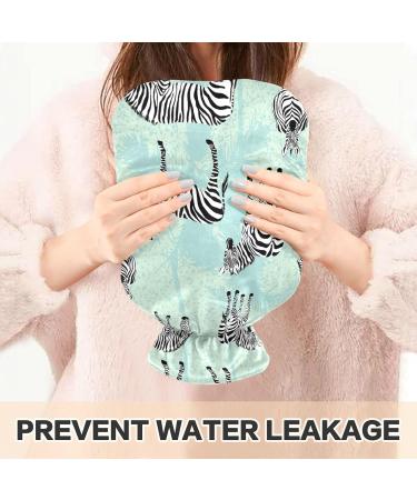 Zebra Blue Hot Water Bottle with Cover - 2L for Pain Relief & Hot/Cold Compress - Perfect Bed Warmer - Buy Online on GoSupps.com