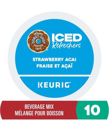 The Original Donut Shop Iced Refreshers Strawberry Acai K-Cup Pods 10 Count Strawberry Acai 10 count (Pack of 1) - Buy Online on GoSupps.com