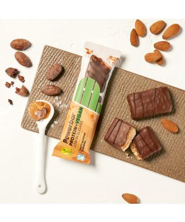 Powerbar Protein Plus Low Sugar Vegan Salty Almond Caramel - 12x42g High Protein Bar | Vegan Snack for Fitness - Buy Online on GoSupps.com