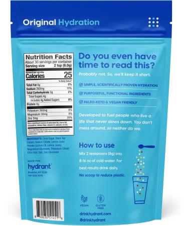 Hydrant - Bulk Electrolyte Powder Iced Tea Lemonade Flavor 30 Servings Instant Hydration Powder - Low Sugar Drink Mix for Daily Use Travel & Workouts - Buy Online on GoSupps.com
