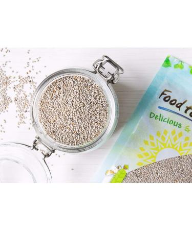 Non-GMO White Chia Seeds 12 oz - Raw & Kosher, Omega-3, Protein & Fiber Rich Superfood for Keto Vegan Sirtfood Diet - Ideal for Chia Pudding, Yogurt, Smoothies - 1 Pack - Buy Online on GoSupps.com