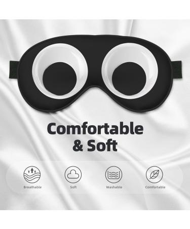 Adjustable Cute Cartoon Eyes Sleep Mask - Ultimate Light Blocking Eye Mask for Travel Yoga Naps & Shift Work - Buy Online on GoSupps.com