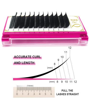 Self-Fan Eyelids .05 .07 - Easy Fan Lashes for Volume CC DD Curl Eyelash Extensions | 8-15 Mix Black (DD-0.07) - Buy Online on GoSupps.com