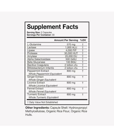 Terra Health Essentials Bloat Control | Fast-Acting No Bloat Relief w/Digestive Enzymes Probiotic Strains for Targeted Anti Bloat Support - Lactase Lipase Protease & Amylase for Digestive Health - Buy Online on GoSupps.com