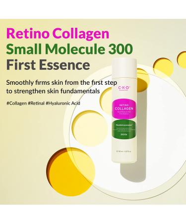 CKD RETINO Collagen Small Molecule 300 Facial Essence - Hyaluronic Acid Retinal & Collagen for Flawless Skin - 150ml (5.29 fl.oz - Buy Online on GoSupps.com