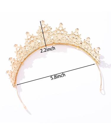 FORSEVEN Crystal Wedding Tiara for Women - Gold+Green Princess Crown Headband - Buy Online on GoSupps.com