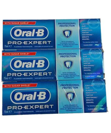 Procter Gamble OralB ProExpert Professional Protection Toothpaste 75ml Clean Mint Pack of 3