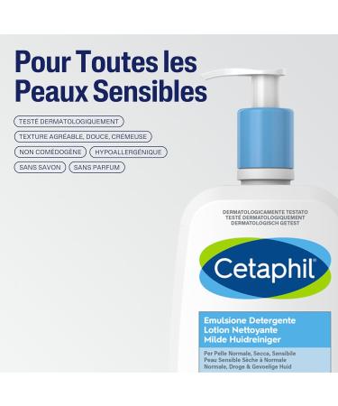 Cetaphil lotion nettoyante 470ml lotion nettoyante visage et corps peaux sensibles s ches normales Niacinamide Panth nol et de la Gyc rine hydratante sans savon - Buy Online on GoSupps.com