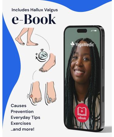 YOGAMEDIC Bunion Corrector & Toe Separator with Adjustable Gel-Pad - 6Pcs Set for Hallux Valgus Support - Soft Silicone Protector for Overlapping Toes - Unisex, Transparent - Buy Online on GoSupps.com