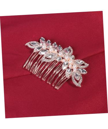 Angoily 1pc Bridal Headdress Pearl Accessories Diamond Hair Comb Insert Hair Comb Wedding Hair Accessories Headwear Tiara Rhinestone Hair Comb Bride European and American Hairpin - Buy Online on GoSupps.com