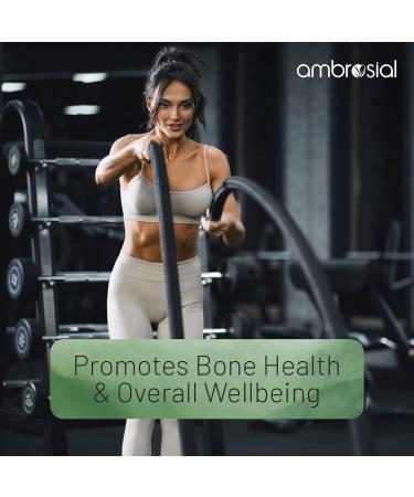 AMBROSIAL High Potency Calcium & Vitamin D3 Tablets - 60 Softgels | Bone, Muscle & Teeth Health Support - Buy Online on GoSupps.com