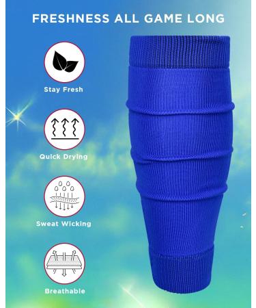 Exxact Sports Royal Blue Calf Compression Sleeves for Men & Boys - 1 Pair Football Leg Sleeves - Buy Online on GoSupps.com