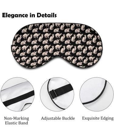 Shop Sphynx Cats Sleep Mask for Women | Adjustable Eye Shades & Elastic Strap Perfect for Travel & Relaxation - Buy Online on GoSupps.com