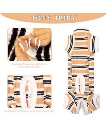 Tony Hoby Dog Suit for Men & Women - Striped XL Brown Cotton Overall for Comfortable Sleep - Buy Online on GoSupps.com