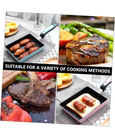 OUNONA 3 Pcs Frying Pan Japanese Tamagoyaki Pan Japanese Frying Pot Rolled Egg Pan Non- Stick Coating Pan Non Stick Omelette Pan Baking Pan Square Skillet Aluminum Alloy Steak Pan Mini 34X13CMx3pcs Random Colorx3pcs - Buy Online on GoSupps.com