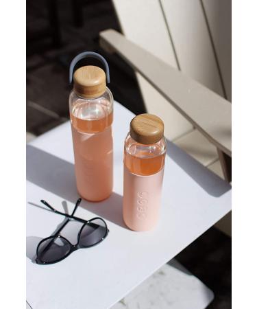 Soma 25oz Glass Water Bottle with Silicone Sleeve - BPA-Free Blush - Buy Online on GoSupps.com
