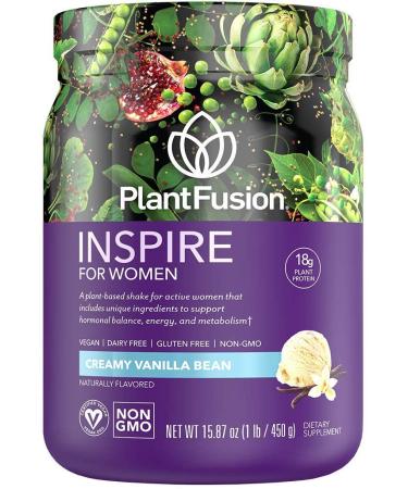 PlantFusion Inspire for Women Creamy Vanilla Bean 15.87 oz (450 g)