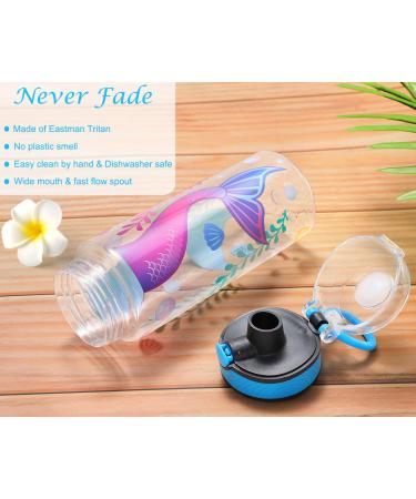 Cute Mermaid Water Bottle for Girls | BPA-Free Tritan, Leak Proof, Easy to Clean | 23oz/680ml with Carry Handle - Buy Online on GoSupps.com