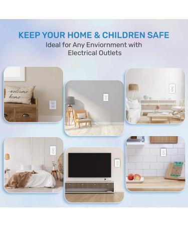 24 Pack Baby Proofing Outlet Covers - Shock Prevention, Easy Installation, Safe & Secure Plastic Plug Covers - Buy Online on GoSupps.com