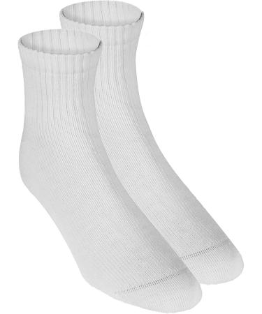 Truform Medical Compression Socks for Men & Women - 8-15 mmHg Ankle Length Low Cut White Medium | International Shipping Available - Buy Online on GoSupps.com