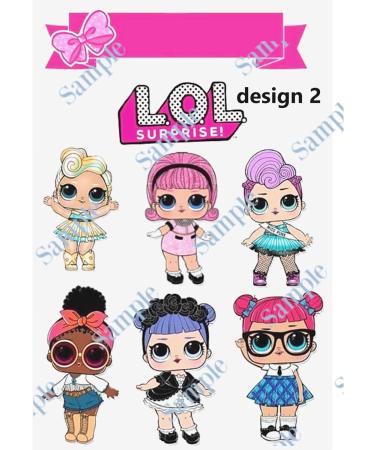 Lol Dolls themed unbranded edible ICING printed sheets edible cake topper (design 2) - Buy Online on GoSupps.com