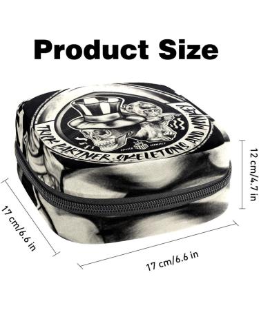 Buy Women's Gothic Skeleton Storage Bag & Menstrual Cup Pocket - Large Capacity Makeup Organizer for Travel - Buy Online on GoSupps.com