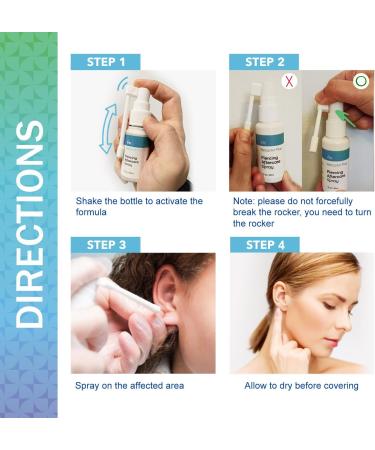 Recuren Plus Piercing Aftercare Spray 30ml - Piercing Cleaner & Wound Wash for Bumps & Keloid Skin - Buy Online on GoSupps.com