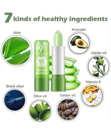 Magical Temperature Color Change Aloe Vera Lipstick - Waterproof Crystal Jelly Available in 1/2/10 Pieces - Buy Online on GoSupps.com