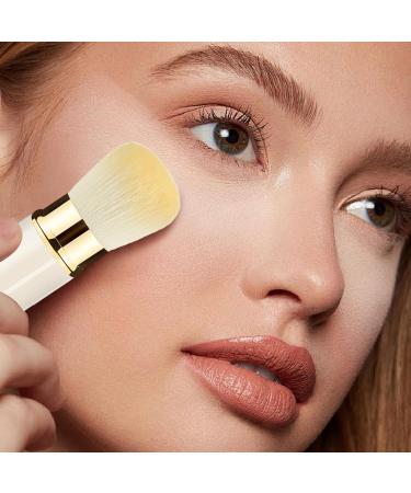 Retractable Makeup Brush - Telescopic Makeup Brush Travel Telescopic Cosmetic Brushes | Soft Face Makeup Brushes Beginner Friendly Powder Brush White. - Buy Online on GoSupps.com