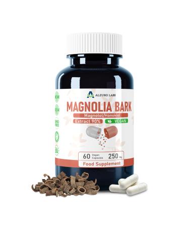 corce de Magnolia 15 000mg | Extrait 60:1 (250mg) | 60 G lules V ganes | 90% Magnolol & Honokiol | Haute Puissance | Test par un Laboratoire Tiers | GMP | Sans Gluten & Sans OGM
