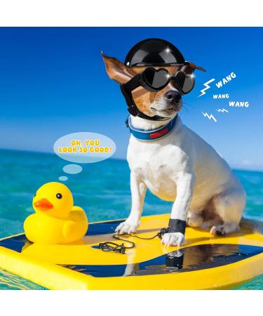 Xuniea Small Dog Helmet and Goggles Set - Puppy Sunglasses UV Protection & Adjustable Safety Hat for Small Dogs - Black - Buy Online on GoSupps.com