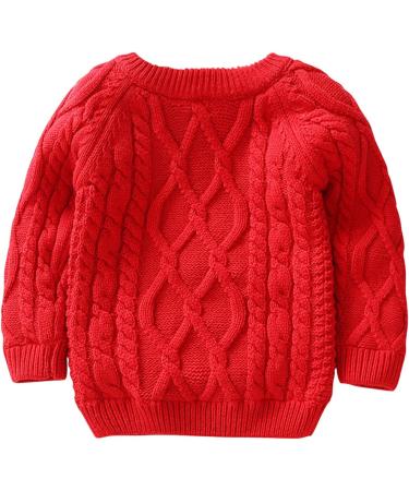 De feuilles Toddler Unisex Cable Knit Pullover Sweater | Chunky Knitted Jumper | Warm Lining | Yellow | 8-9 Years - Buy Online on GoSupps.com