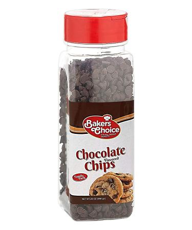 Chocolate Flavored Chocolate Chips - Dairy Free, Kosher - 20 oz. - Baker's Choice 1.25 Pound (Pack of 1)