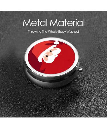 Santa Claus Mini Round Pill Box | 3 Compartment Travel Organizer | Portable Medicine Case for Home & Office - Buy Online on GoSupps.com