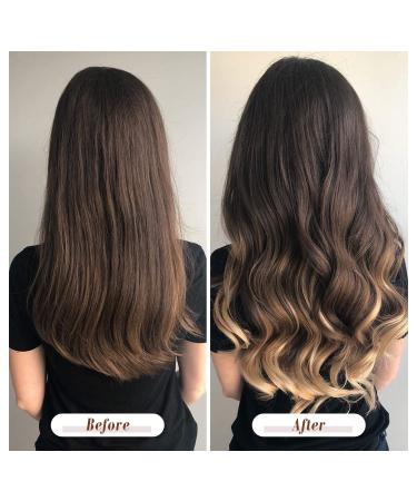Feshfen Secrets Hair Extensions - Long Corrugated Invisible Synthetic Hair Ombre Dark Brown to Sandblond 45 cm for Women - Buy Online on GoSupps.com