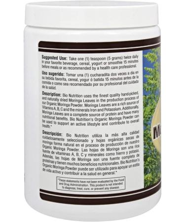Organic Moringa Leaf Powder 300g - Superfood for Health & Wellness - Buy Online on GoSupps.com