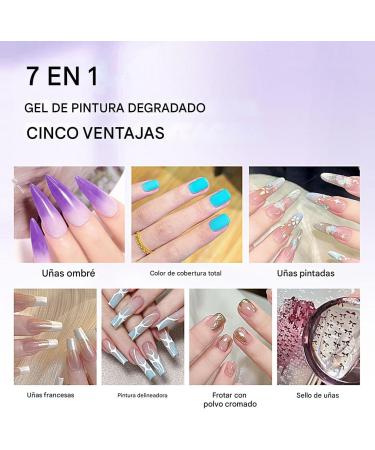  Derwrtup Blending Gel - Gradient Paint Gel - Set of 8 Colors Accessories for Women and Girls Manicure Nail Designs for Artistic Expression - Buy Online on GoSupps.com