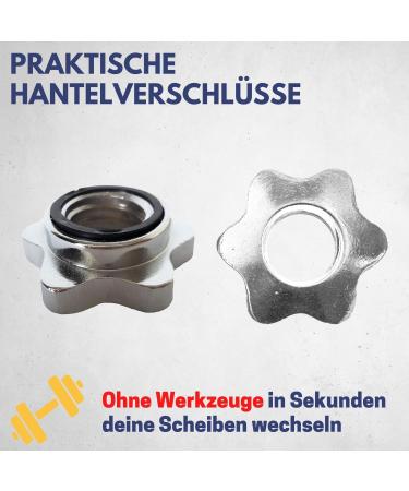 Buy Best Sporting Star Closures for Dumbbells | 1 2 or 4 Pieces | Professional 30/31mm Chrome Attachments - Buy Online on GoSupps.com