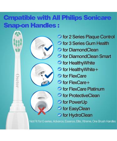 Osctor Replacement Toothbrush Heads for Philips Sonicare - 10 Pack White Brush Heads HX9024 for Plaque Control ProtectiveClean C2 C3 C1 W G2 4100 5100 6100 Electric Toothbrush - Buy Online on GoSupps.com
