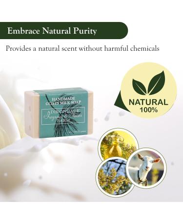 ADK Natural Goat Milk Soap Bar - Handmade Organic Vegan Soap for Dry & Sensitive Skin | Moisturizing Olive Oil Body Soap for Men Women & Babies - Buy Online on GoSupps.com