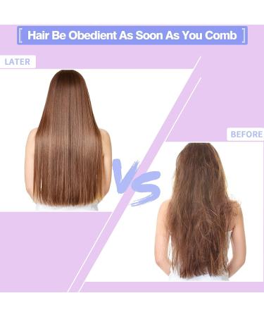 Mixcolor Hair Straightener Brush - Fast Heating, 4 Temp Settings, Anti-Scald - Professional Salon Results at Home - Travel-Friendly - Silver Gray - Buy Online on GoSupps.com
