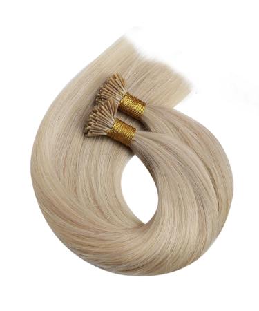 Moresoo Real Hair Bonding Extensions | Blond 40cm Keratin I-Tip | Ashblond & Platinblond #P18/613 | 40g/50s - Shop Now! - Buy Online on GoSupps.com