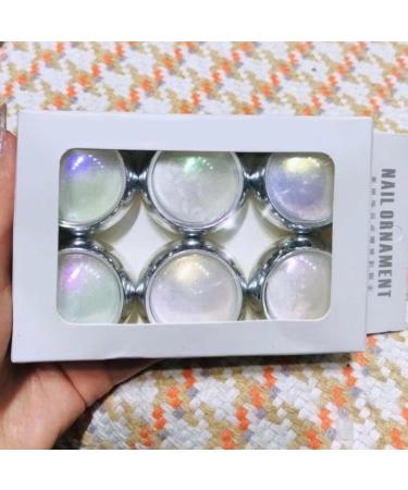 Metallic Nail Powder Mirror Effect Nail Powder Manicure Pigment DIY Nail Art Decoration 6 Colors Decoration Kits - Buy Online on GoSupps.com