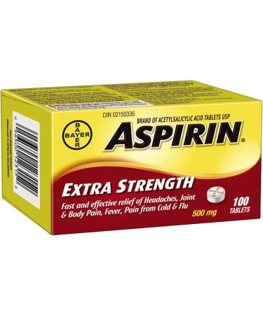 ASPIRIN Extra Strength Tablet 500 mg - Buy Online on GoSupps.com