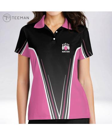 TEEMAN Personalized 3D Pink Bowling Shirts for Women - Custom Funny Women Bowling Team Jerseys - Buy Online on GoSupps.com
