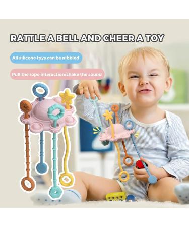 Buy Generic Babies Pulling Spring Authority Spinner Toys | Safe Montessori Sensor Toys for Toddlers - Pink Interactive Play for Early Development - Buy Online on GoSupps.com