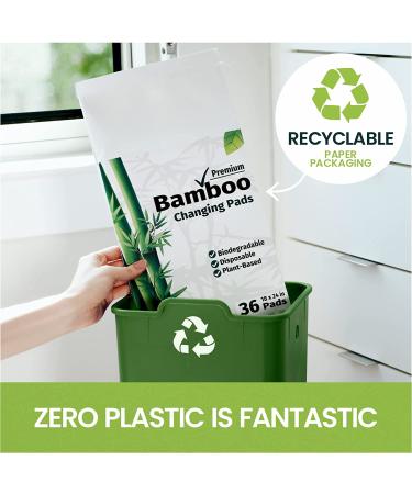 CareBundle Bamboo Disposable Changing Pads for Baby - 100% Plastic Free | Pack of 36 Pads - Buy Online on GoSupps.com