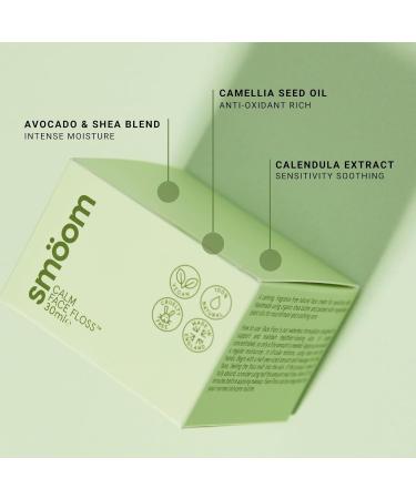 Smoom Calm Face Floss | 100% Natural & Vegan Face Cream | Moisturising Repairing Breakout Reducing | Cruelty Free Paraben Free Plastic Free | Alcohol Free | Handmade in England - Buy Online on GoSupps.com
